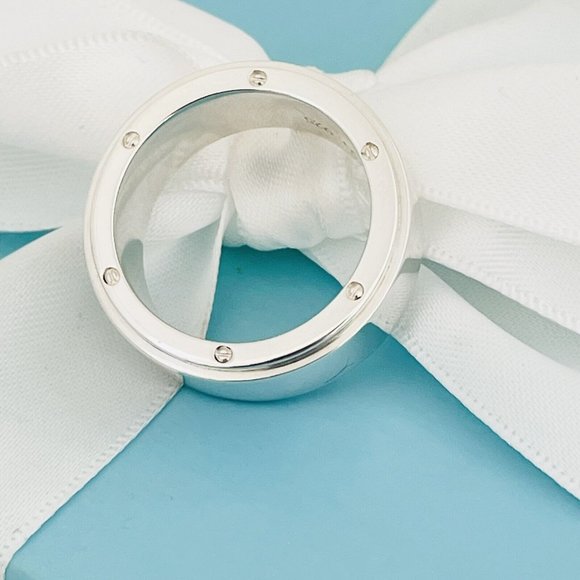 Size 9.5 Tiffany Metropolis Ring Mens Unisex in Sterling Silver - Picture 5 of 8